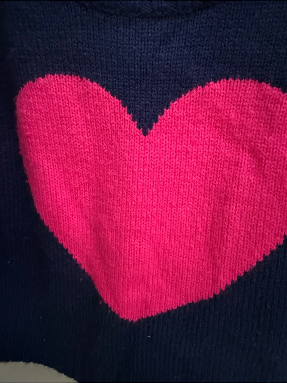 Carters 4T Girls Navy Blue Warm Sweater with Pink Heart